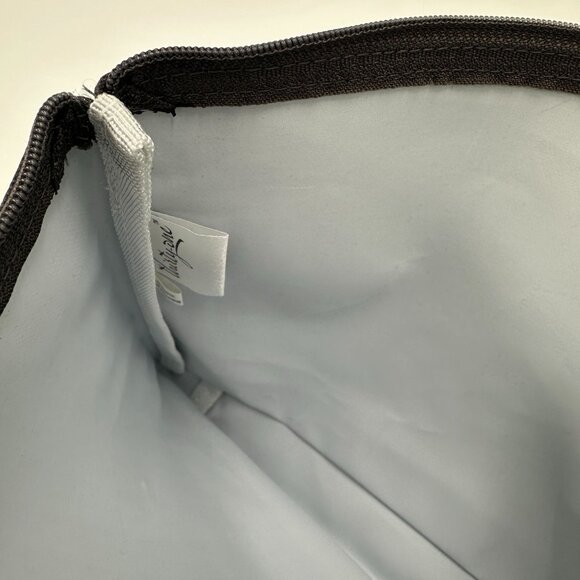 Thirty-One Black Zipper Pouch Bag With Silver Bicycle Print Design - Picture 4 of 4